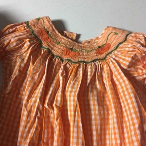 Pumpkin smocked dress